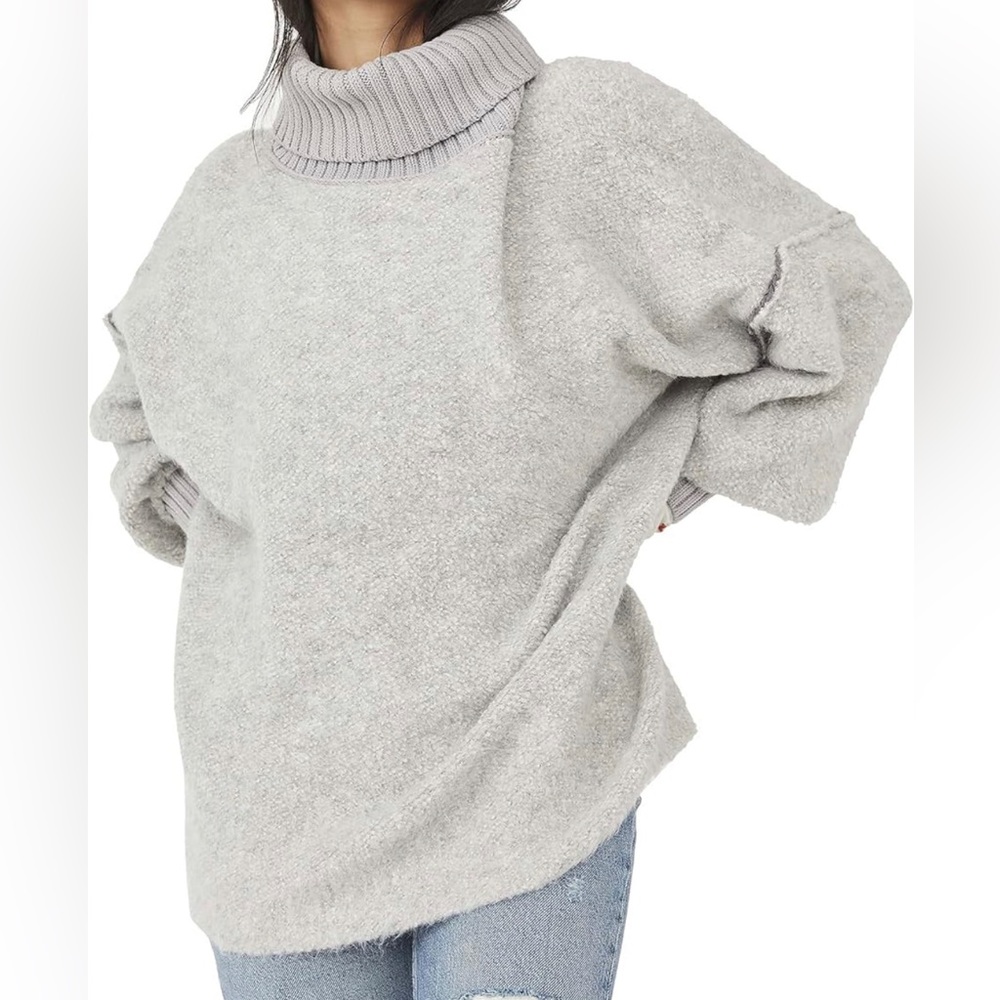 Free People Milo Oversize Cozy Turtleneck Sweater